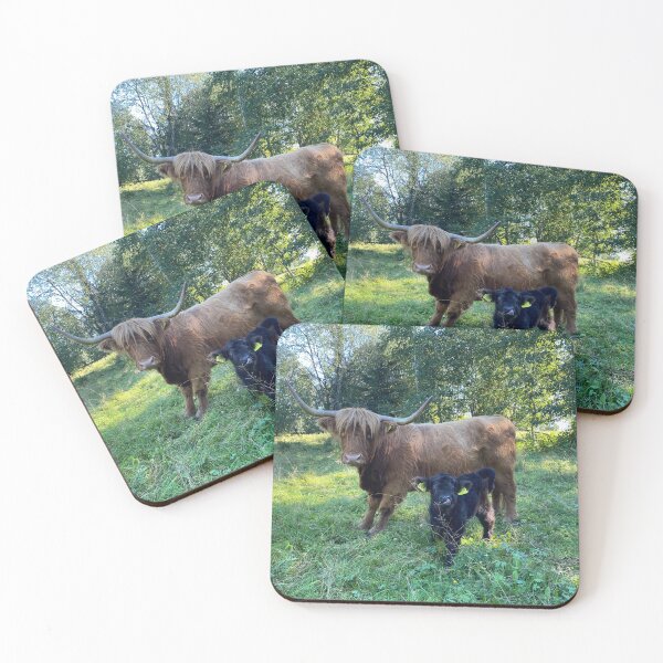 Item preview, Scottish Highland Cattle Cow and Calf 4050 designed and sold by SaarelaHighland.