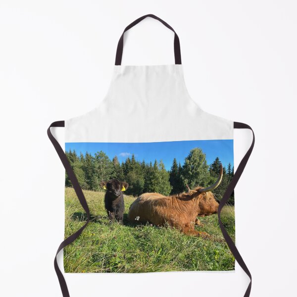 Aperçu de l'œuvre Scottish Highland Cattle Cow and Calf 4052 créée et vendue par SaarelaHighland.