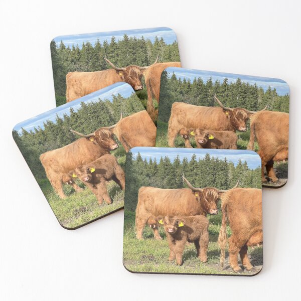 Artikelvorschau, Scottish Highland Cattle Cow and Calf 4054 entworfen und verkauft von SaarelaHighland.