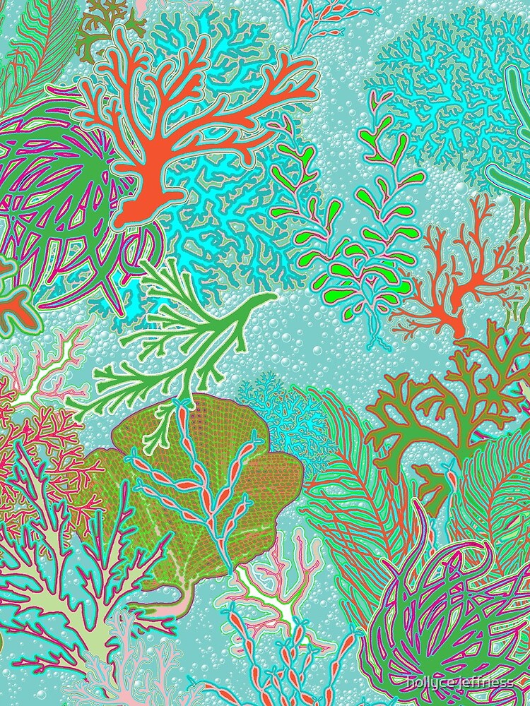 “Coral Reef by Hollyce Jeffriess” Drawstring Bag by hollyce | Redbubble