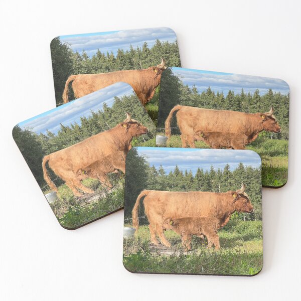 Artikelvorschau, Scottish Highland Cattle Cow and Calf 4056 entworfen und verkauft von SaarelaHighland.