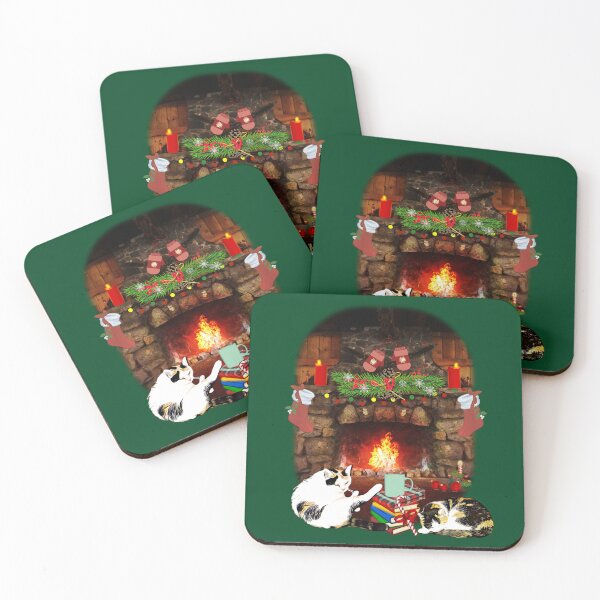 Item preview, Christmas Cats at the fire designed and sold by DAscroft.