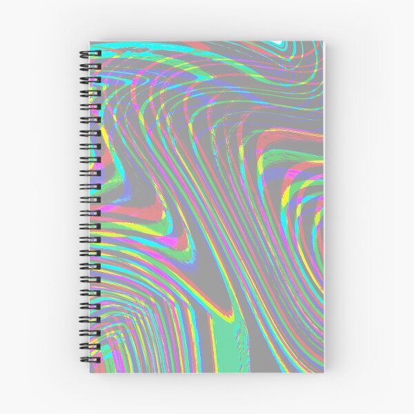 Item preview, Modern Liquid Swirl Abstract Pattern Square Vibrant Neon Tones and Grain Grey Multicolor Design designed and sold by theprintedclub.