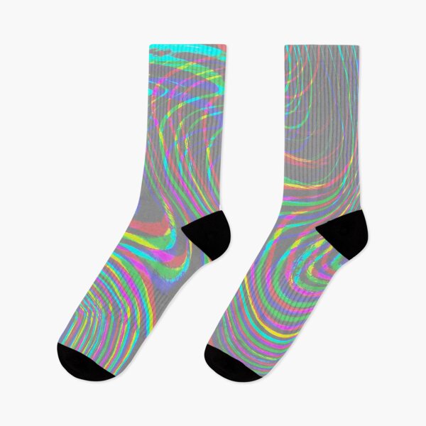 Item preview, Modern Liquid Swirl Abstract Pattern Square Vibrant Neon Tones and Grain Grey Multicolor Design designed and sold by theprintedclub.
