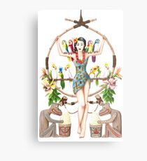 Verzauberter Tiki Room Pinup Metalldruck