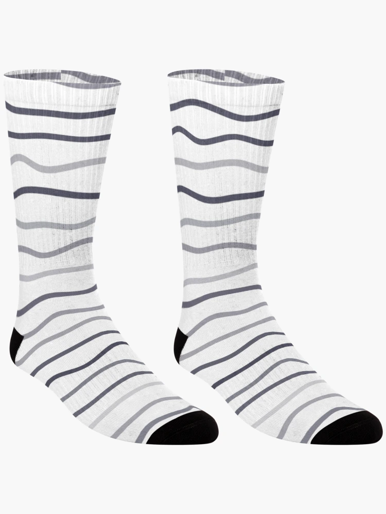 Thumbnail 3 of 5, Socks, Abstract Line Wave Pattern designed and sold by JMSU.