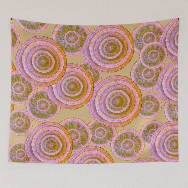 Item preview, Abstraction Strange Lilac Slices beige Background designed and sold by JeLoTall.