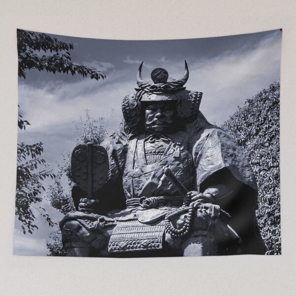 Item preview, Daimyo Takeda Shingen Statue Art Samurai Clan Art Print - Night Color designed and sold by XIX361ART.