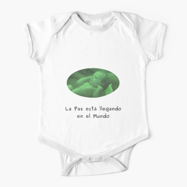 Paz in the Mundo - Ropas verdes para bebé Short Sleeve Baby One-Piece