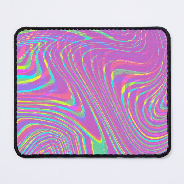Item preview, Modern Liquid Swirl Abstract Pattern Square Vibrant Neon Tones and Lilac Multicolor Design designed and sold by theprintedclub.