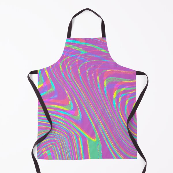 Item preview, Modern Liquid Swirl Abstract Pattern Square Vibrant Neon Tones and Lilac Multicolor Design designed and sold by theprintedclub.
