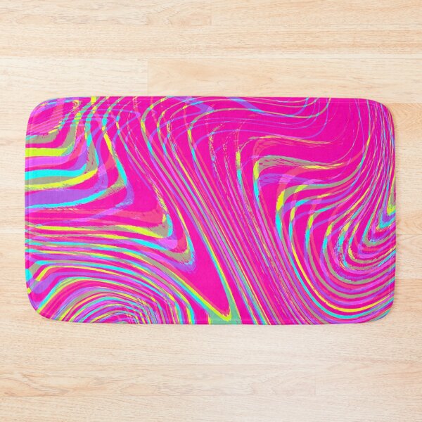 Item preview, Modern Liquid Swirl Abstract Pattern Square Vibrant Neon Tones and Hot Pink Multicolor Design.png designed and sold by theprintedclub.