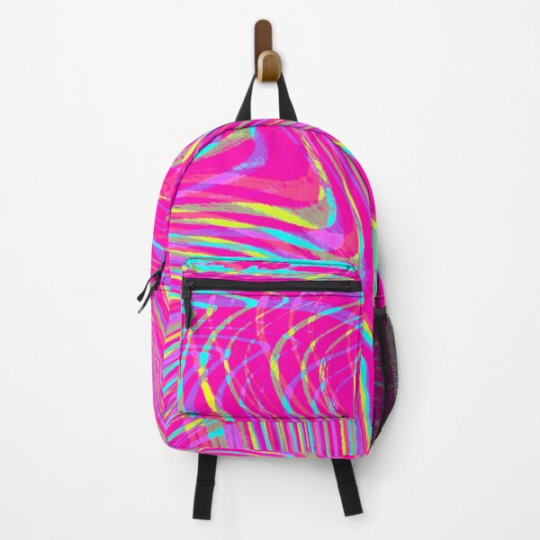 Item preview, Modern Liquid Swirl Abstract Pattern Square Vibrant Neon Tones and Hot Pink Multicolor Design.png designed and sold by theprintedclub.