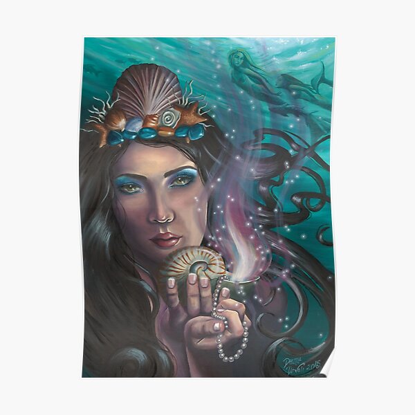 Ace of Cups Art Mermaid Art Nautical Art Poster