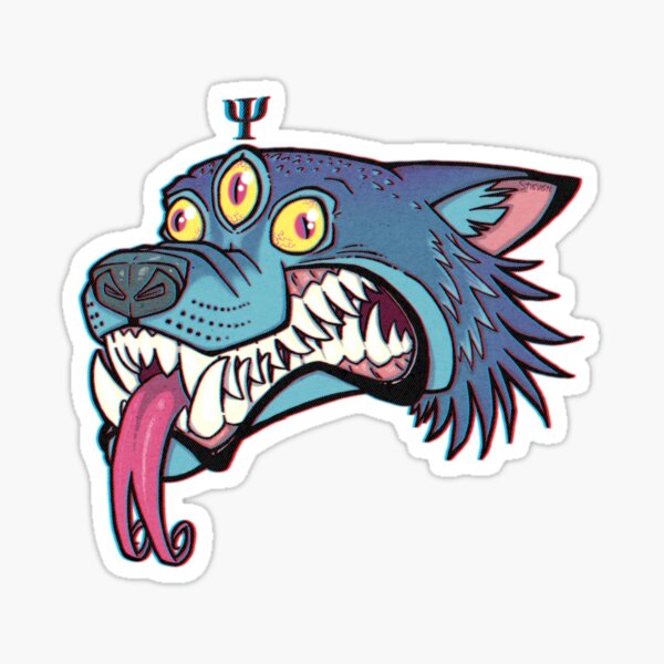 Psy-Wolf Sticker