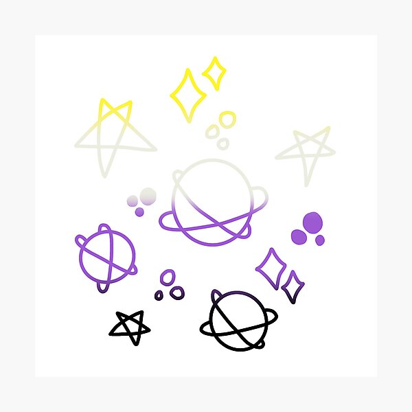 Item preview, Non-binary Gradient Galaxy designed and sold by Isabel-Jane.