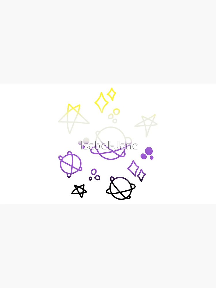 Thumbnail 3 of 3, Cap, Non-binary Gradient Galaxy designed and sold by Isabel-Jane.