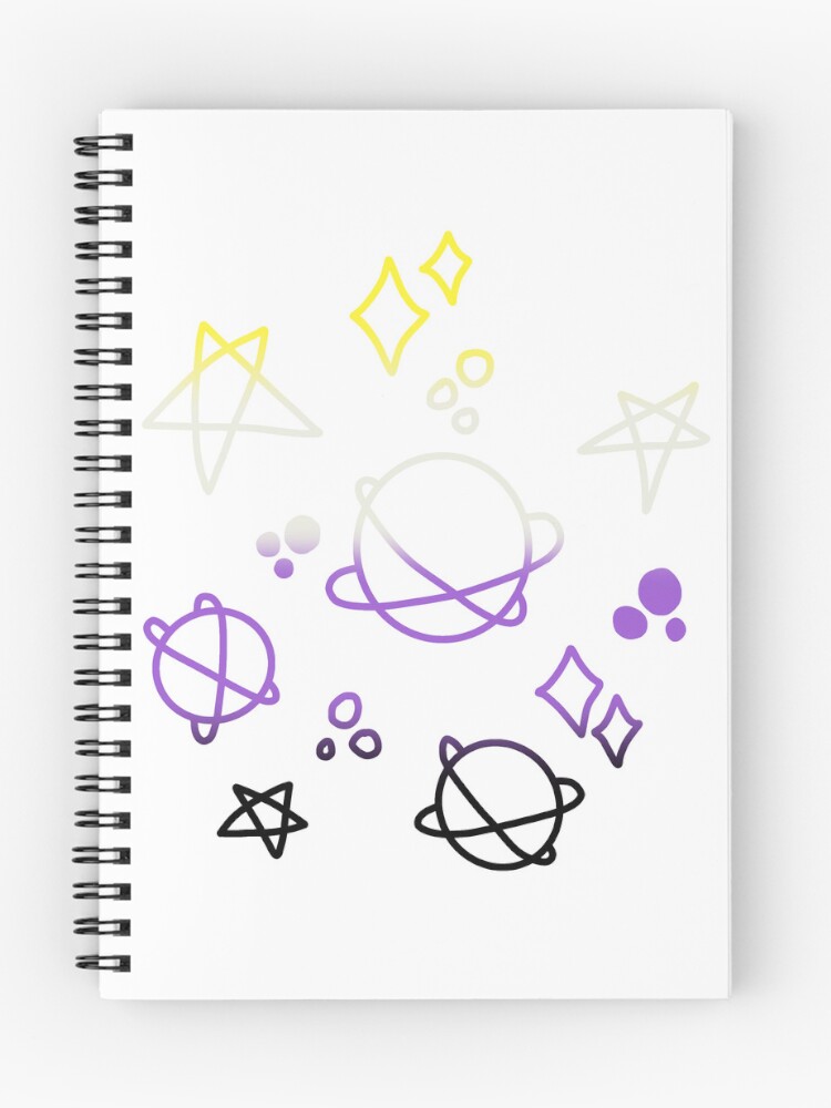 Thumbnail 1 of 3, Journal, Non-binary Gradient Galaxy designed and sold by Isabel-Jane.