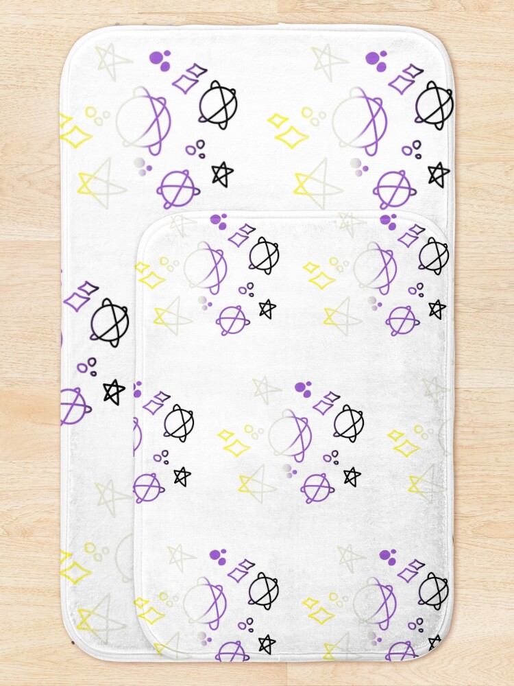 Thumbnail 5 of 6, Bath Mat, Non-binary Gradient Galaxy designed and sold by Isabel-Jane.