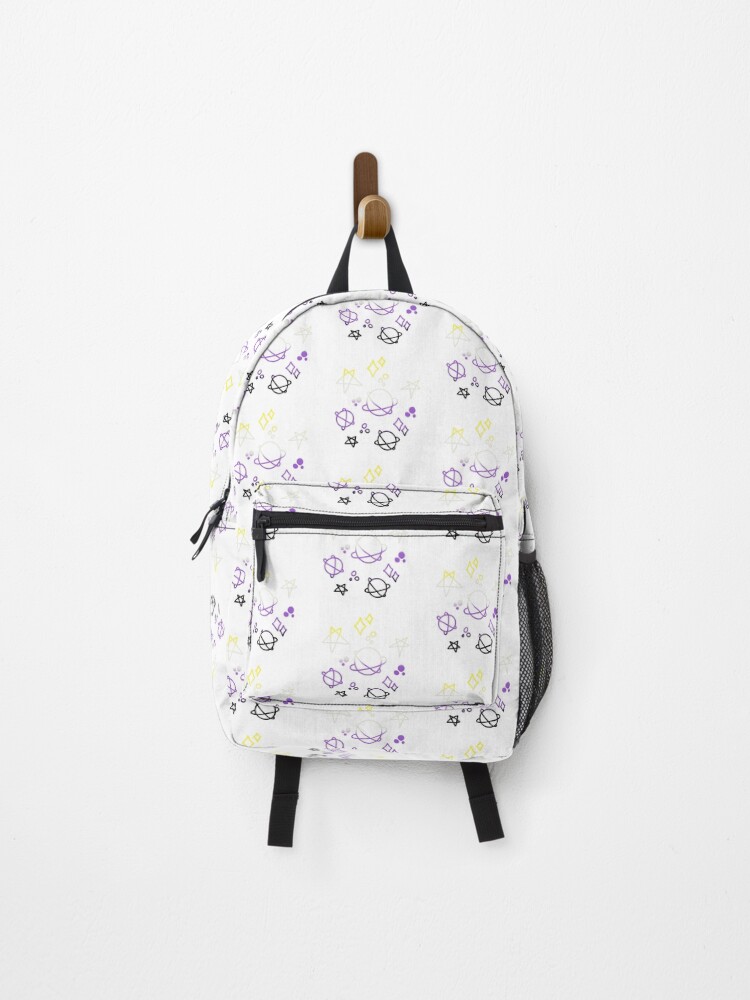 Thumbnail 1 of 3, Backpack, Non-binary Gradient Galaxy designed and sold by Isabel-Jane.