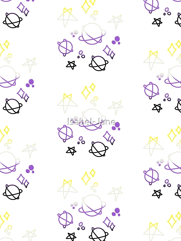 Thumbnail 3 of 3, Scarf, Non-binary Gradient Galaxy designed and sold by Isabel-Jane.
