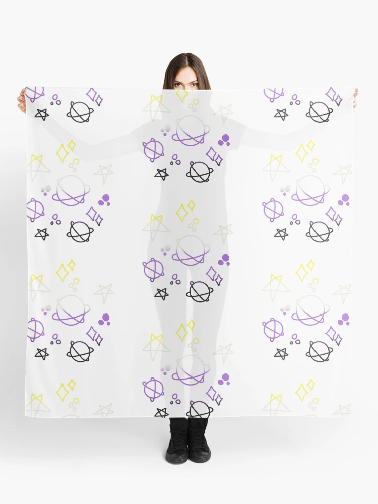Thumbnail 1 of 3, Scarf, Non-binary Gradient Galaxy designed and sold by Isabel-Jane.