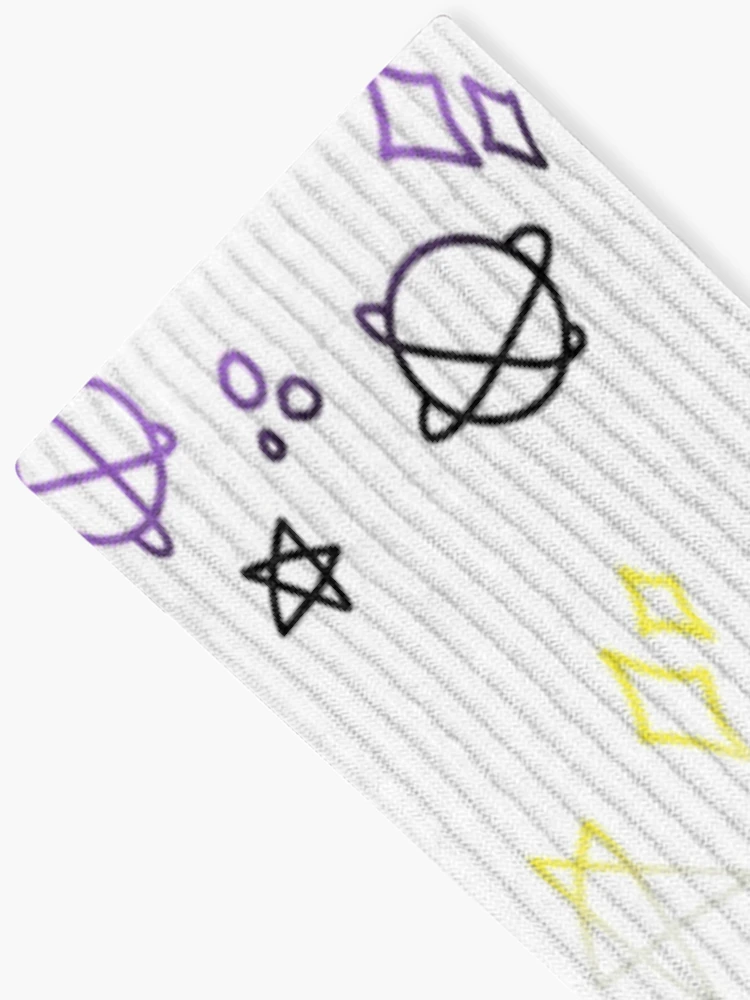 Thumbnail 2 of 5, Socks, Non-binary Gradient Galaxy designed and sold by Isabel-Jane.