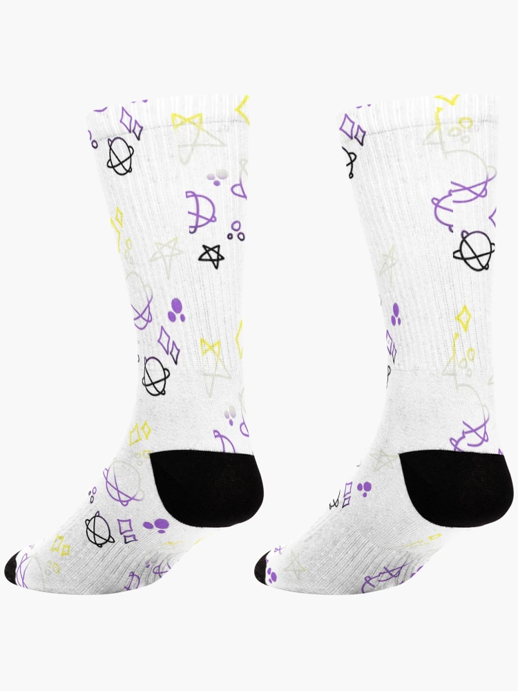 Thumbnail 4 of 5, Socks, Non-binary Gradient Galaxy designed and sold by Isabel-Jane.