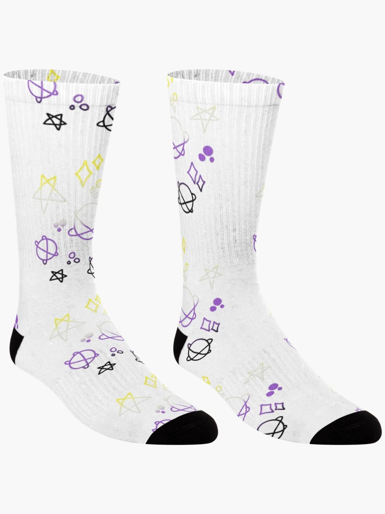Thumbnail 3 of 5, Socks, Non-binary Gradient Galaxy designed and sold by Isabel-Jane.