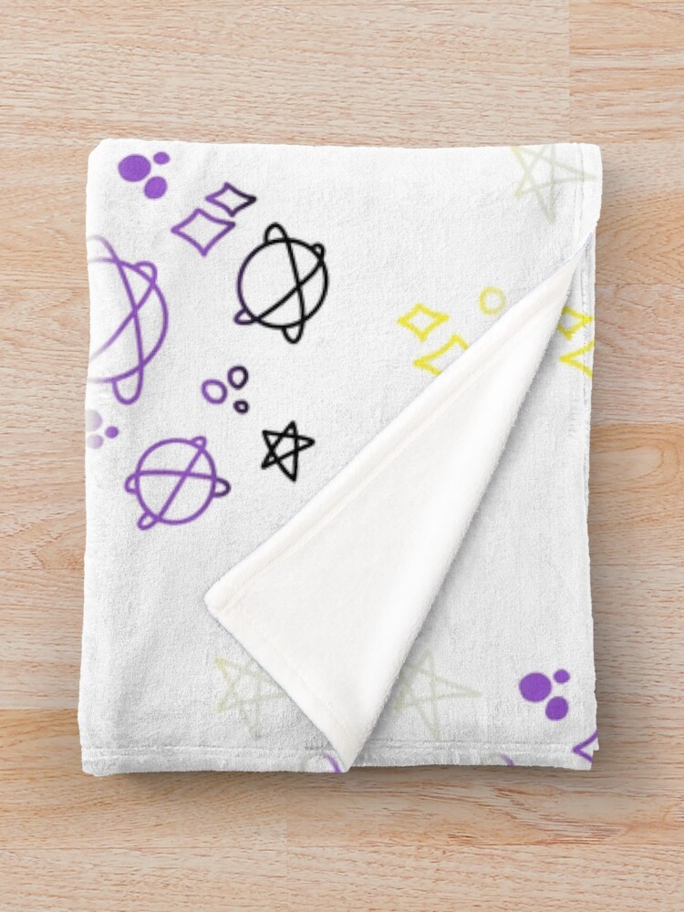 Thumbnail 3 of 6, Throw Blanket, Non-binary Gradient Galaxy designed and sold by Isabel-Jane.