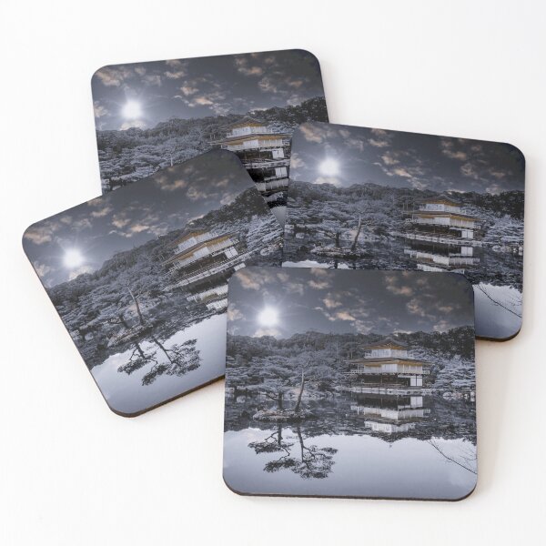Item preview, Beautiful Kinkakuji Zen Gold Temple Kyoto Japan Nature Art - Night Color designed and sold by XIX361ART.