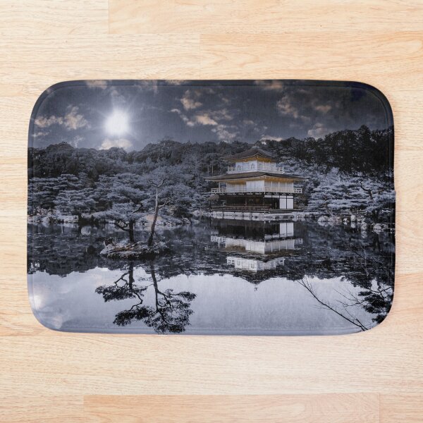 Item preview, Hermoso Kinkakuji Zen Gold Temple Kyoto Japón Naturaleza Arte - Color de la noche designed and sold by XIX361ART.