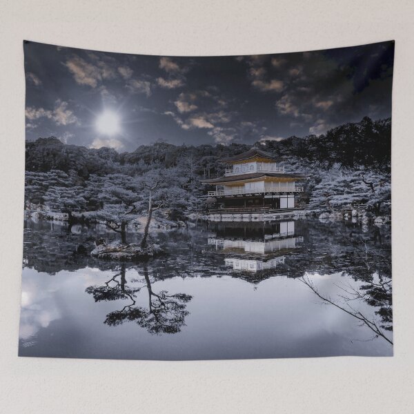 Item preview, Beautiful Kinkakuji Zen Gold Temple Kyoto Japan Nature Art - Night Color designed and sold by XIX361ART.