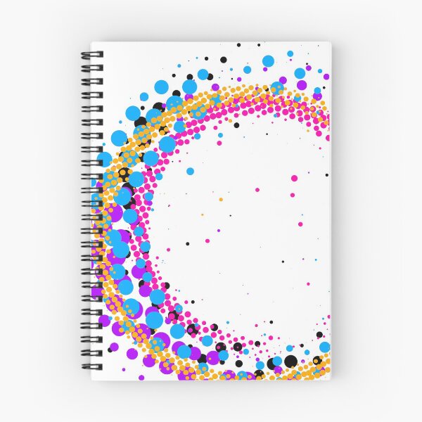 Item preview, Abstract colorful halftone paintbrush swirl circle designed and sold by UDDesign.