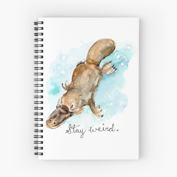 Item preview, Stay Weird, Platypus Watercolor Painting  designed and sold by fugitiverabbit.