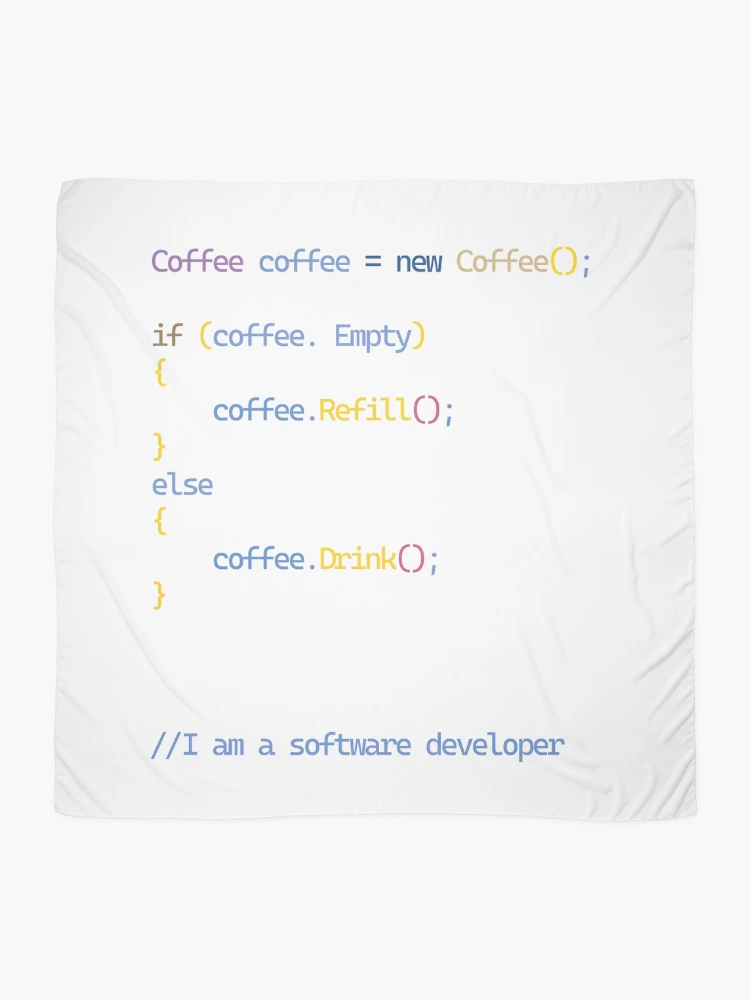 Thumbnail 2 of 3, Scarf, Coffee Java Programming designed and sold by Aphrodithena.