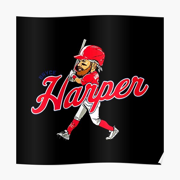 "bryce harper cartoon" Poster for Sale by Bachmeierma | Redbubble