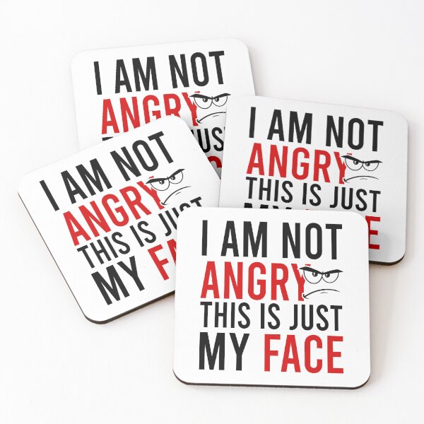 Item preview, I am not ANGRY this is just my FACE designed and sold by Bigilyy.