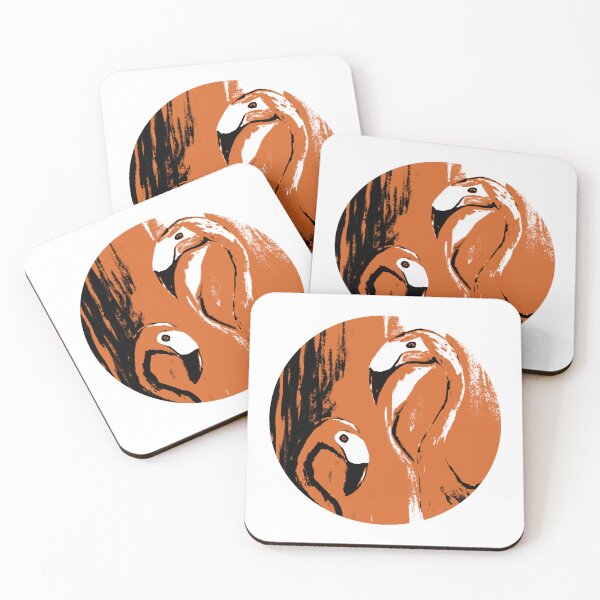Item preview, Tangerine Flamingos designed and sold by hanNsneep.