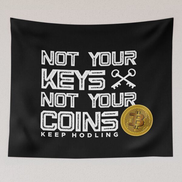 Item preview, Not your keys not your coins No.2 white designed and sold by angelisart.