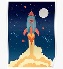 Weltraumrakete Poster