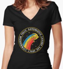 Fully Automated Luxury Gay Space Communism Women's Fitted V-Neck T-Shirt