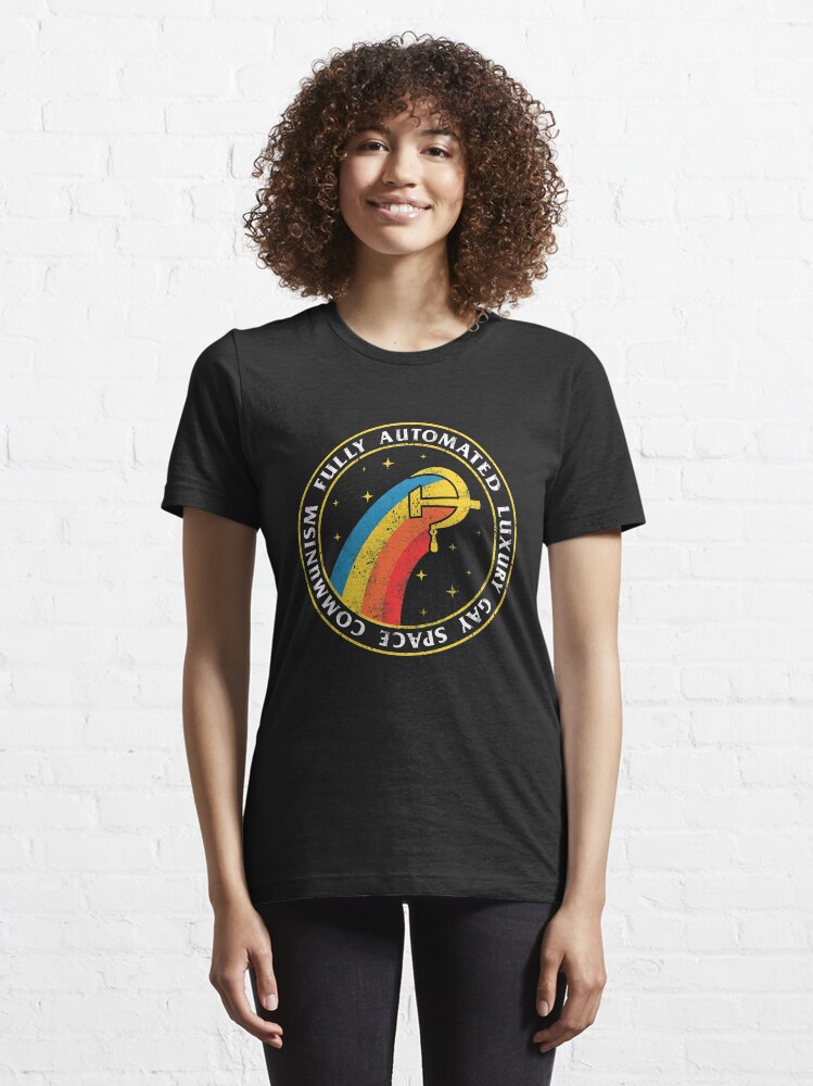 Alternate view of Fully Automated Luxury Gay Space Communism Essential T-Shirt