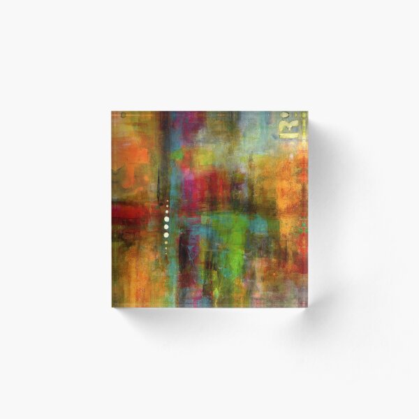 Urban Abstract Color 1 Acrylic Block