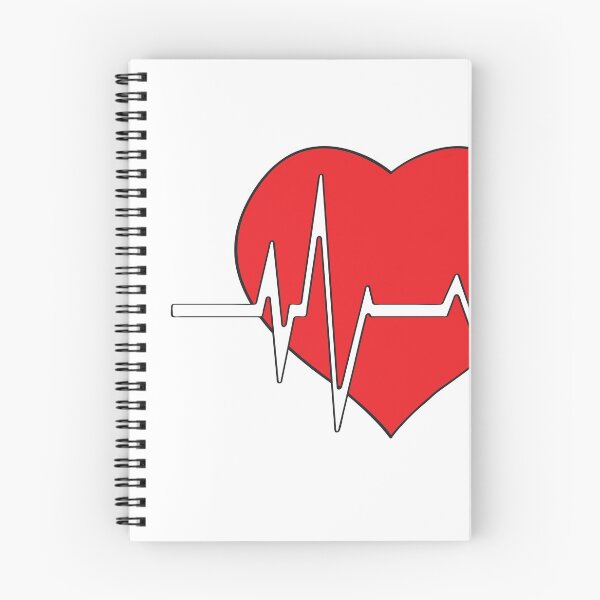 Item preview, Red heart with ekg on white - medical design designed and sold by tartaruga1988.