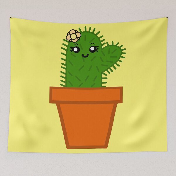Item preview, Cute cactus-yellow background designed and sold by charmednight.