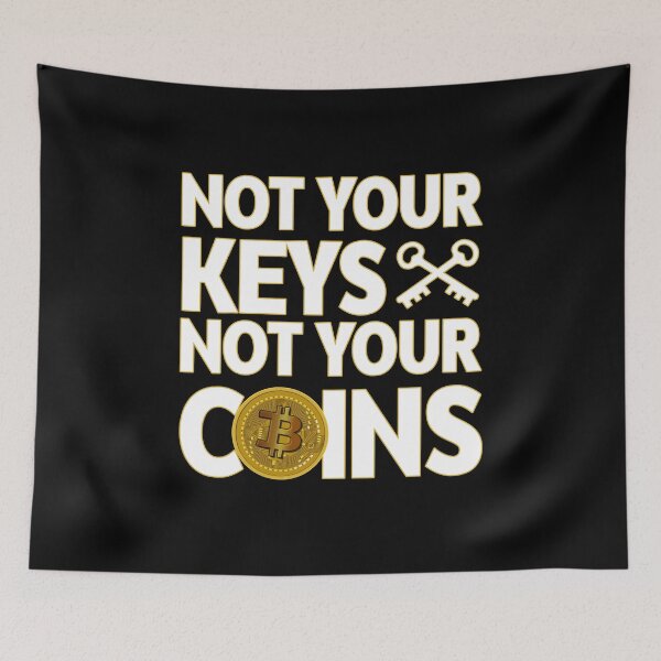 Item preview, Not your keys not your coins No.3 white designed and sold by angelisart.