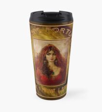 PSYCHIC FORTUNES: Vintage Fortune Telling Print Travel Mug