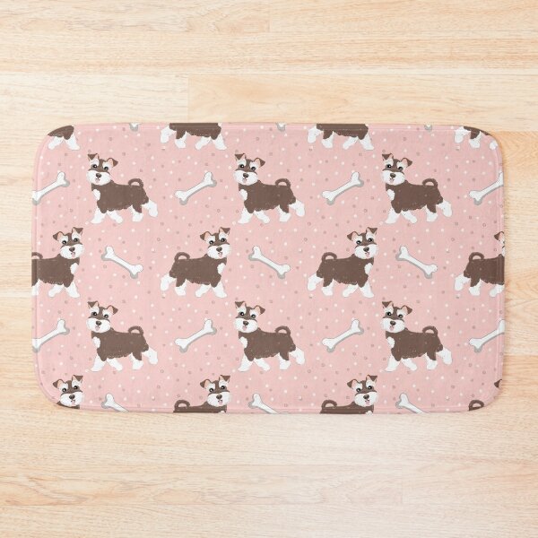 Item preview, Cute Brown and White Miniature Schnauzer designed and sold by Lulupainting.