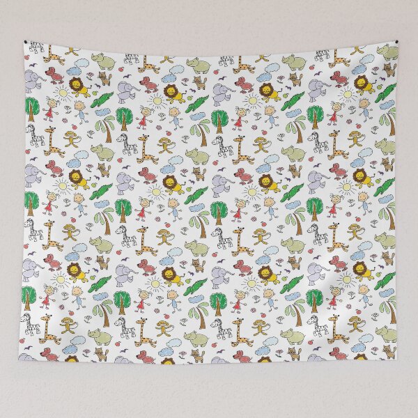 Item preview, Animal, animals, cartoon, lion, giraffe, monkey, crocodile, sun, gift, t-shirt designed and sold by Elshan Ilyasov.